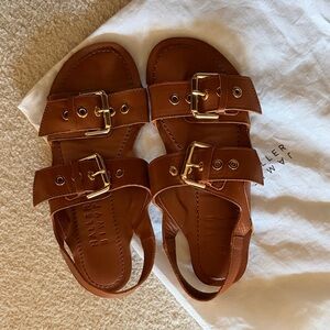 Jamie Haller Double Buckle Sandals Cognac size 37